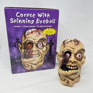 Vintage Nightview Seasons Corpse With Spinning Eyeball Fountain Halloween Decor